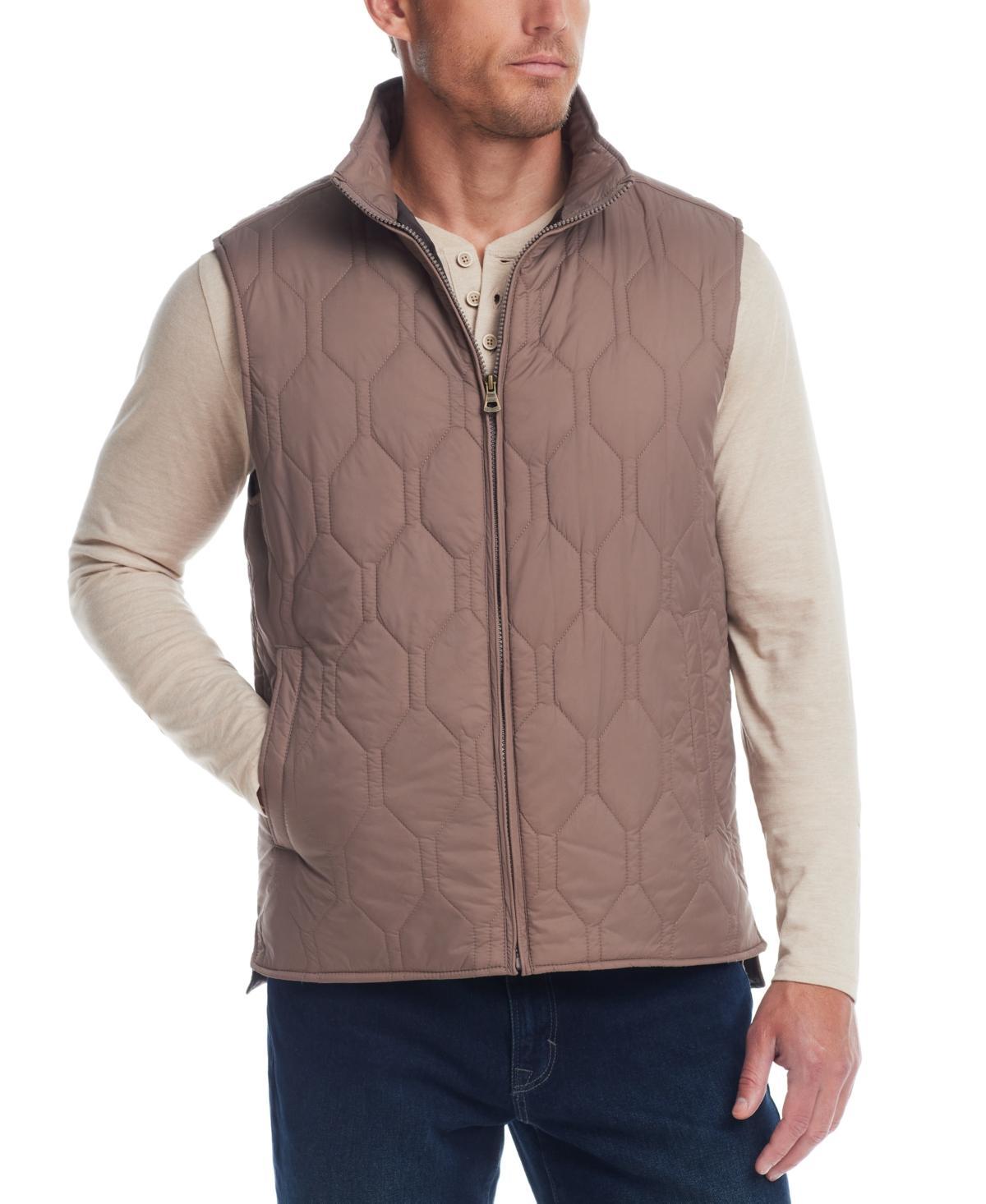 Weatherproof Vintage Mens Quilted Full-Zip Vest - Caramel Cafe Product Image