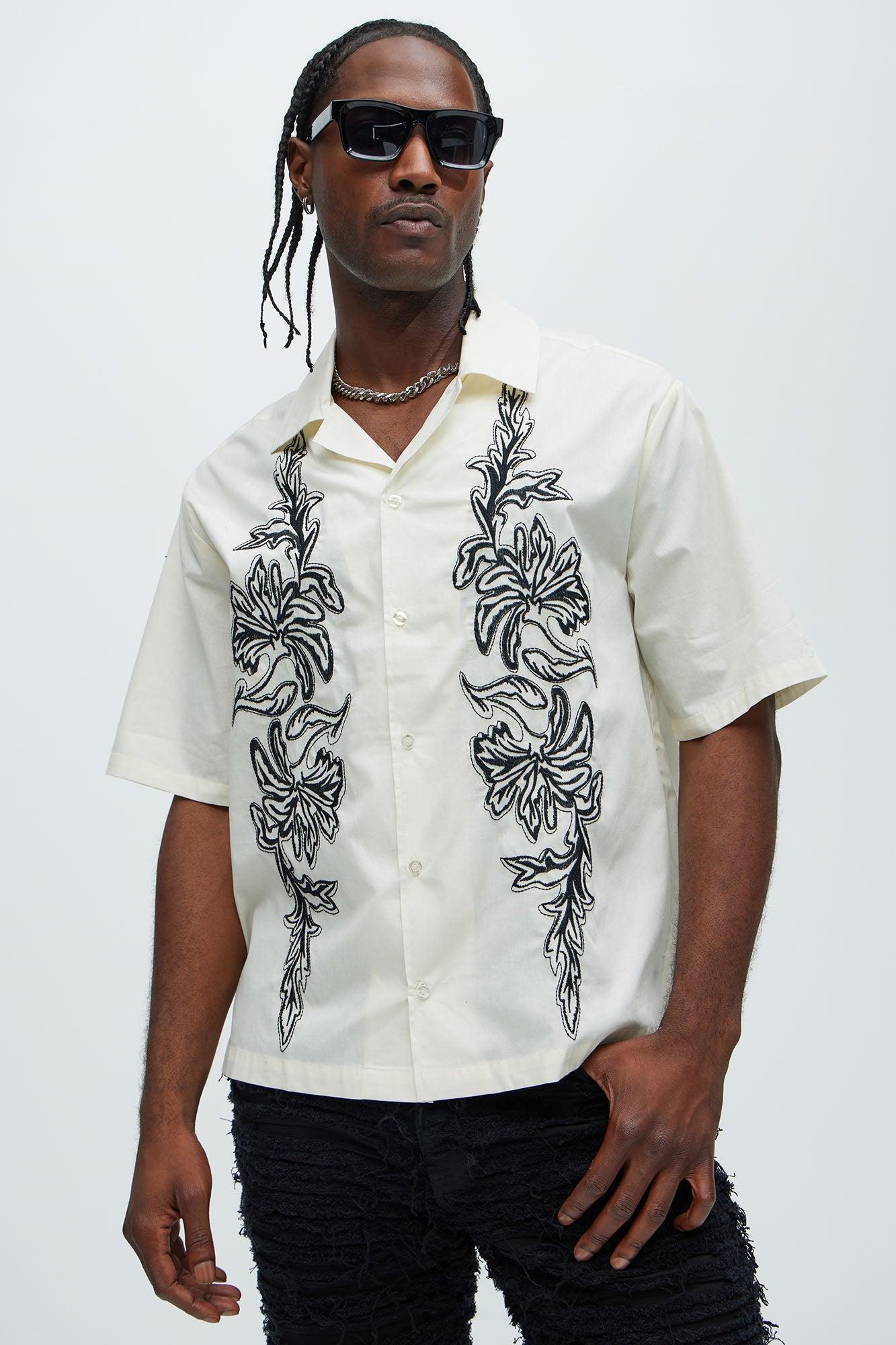 Deering Embroidery Shirt - Cream Product Image