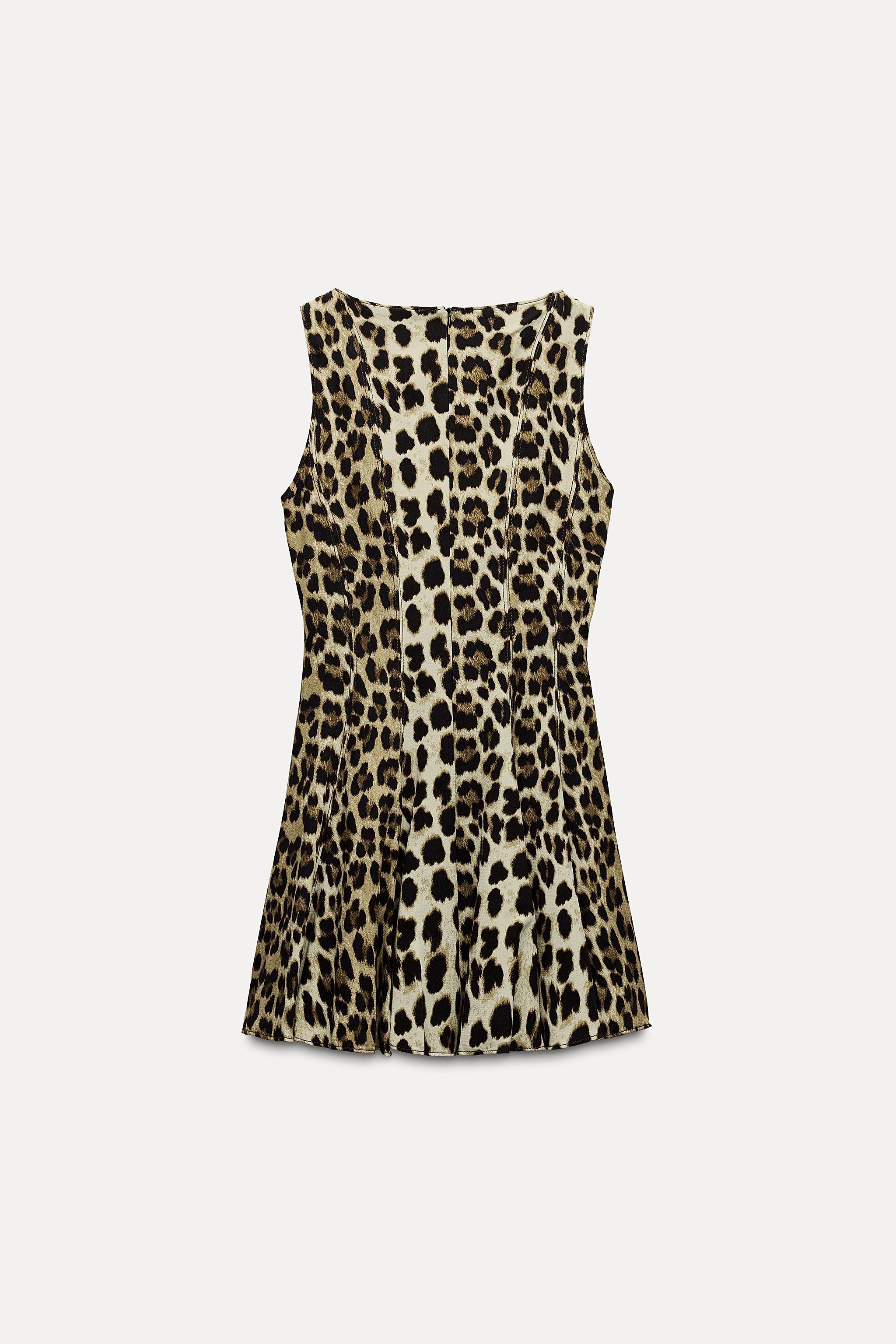 ANIMAL PRINT GODET DRESS ZW COLLECTION Product Image