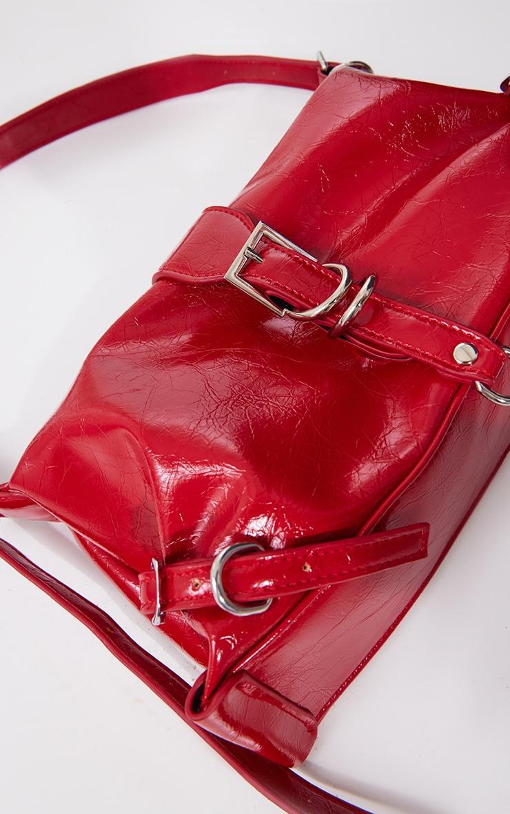 Red Buckle Shoulder Bag Product Image