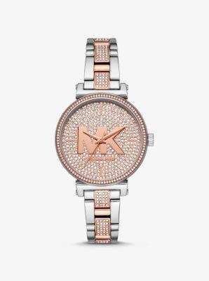 Oversized Pavé Logo -Tone Watch Product Image