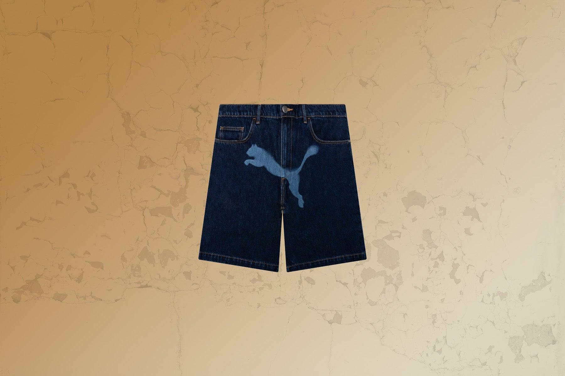 Puma x A$AP Rocky Denim Short - Blue Male Product Image