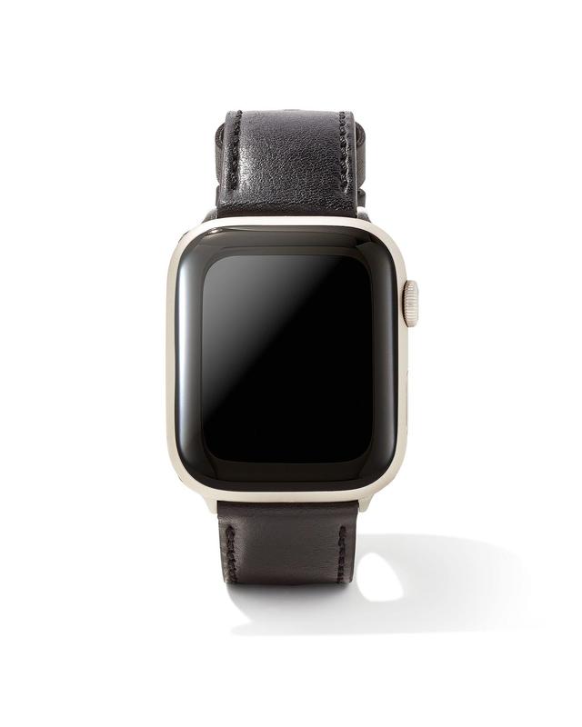 Evans Leather Watch Band in Black Product Image