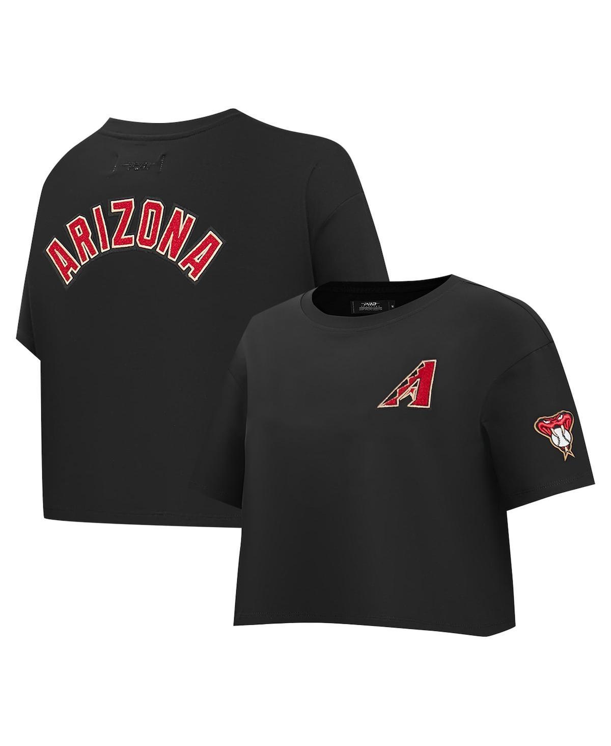 Pro Standard Womens Black Arizona Diamondbacks Classic Sj Cropped Boxy T-Shirt Product Image