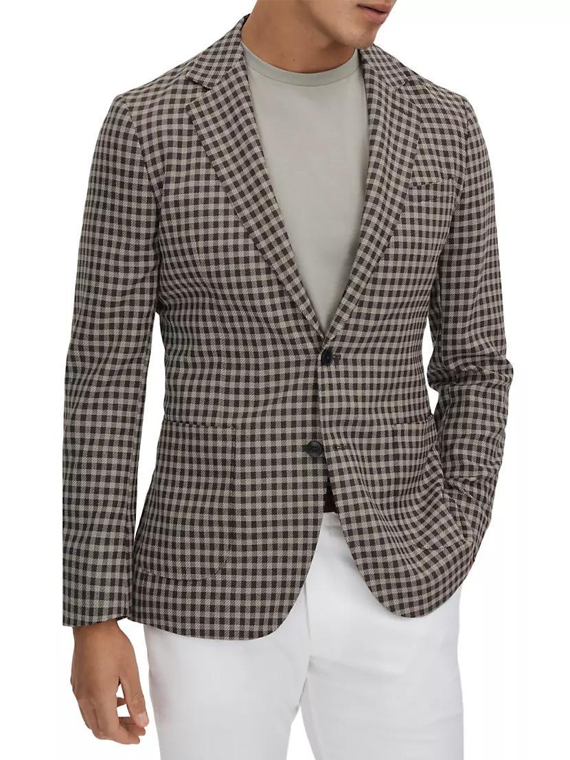 Nano Wool Grid Blazer Product Image