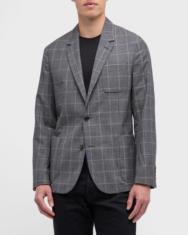 Men's Wool Windowpane Check Sport Jacket  Product Image