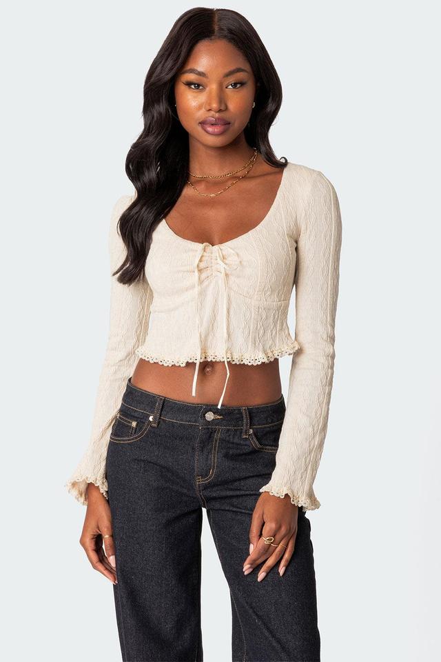 Lacey Long Sleeve Knit Top Product Image