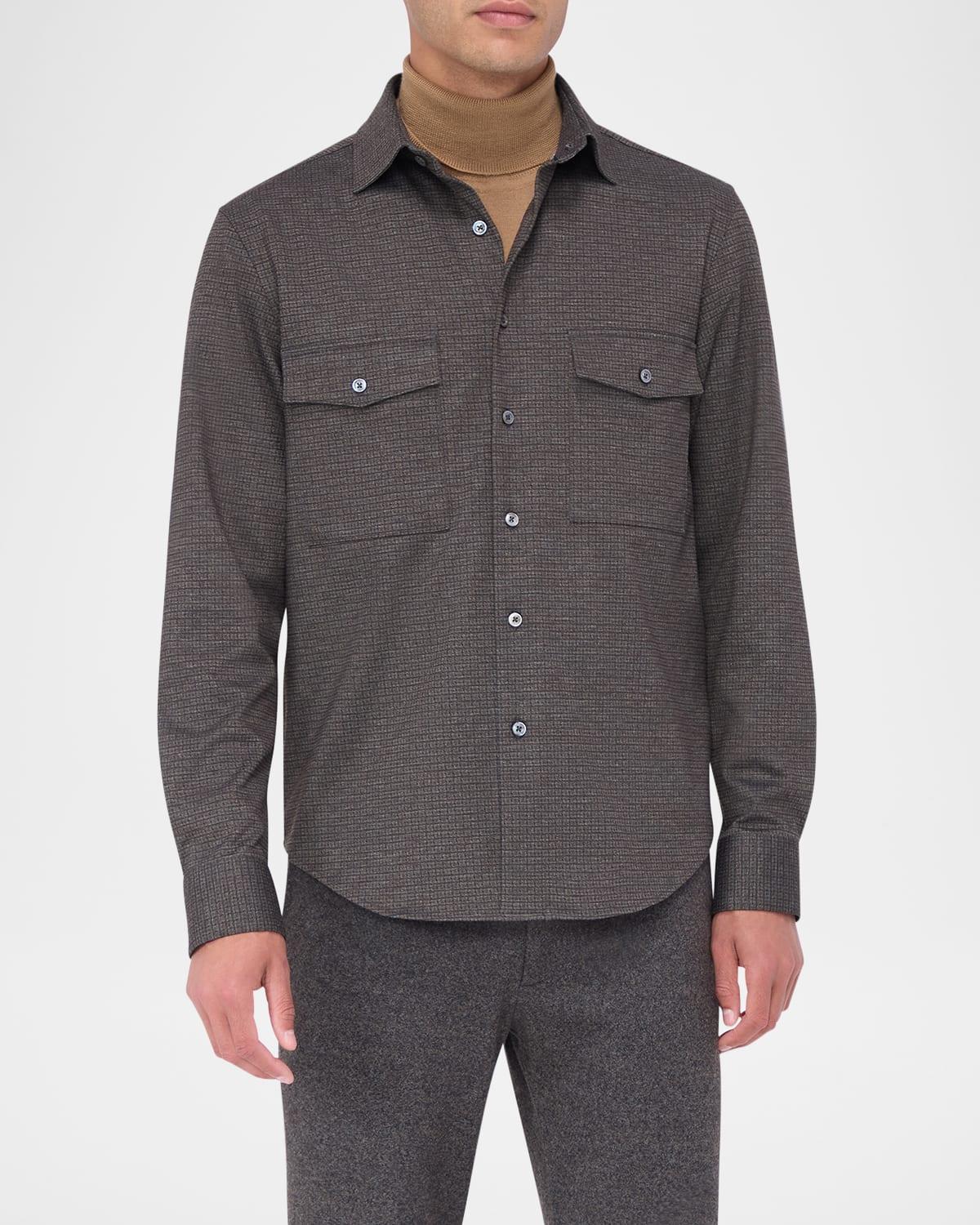 Men's Textured Knit Overshirt Product Image