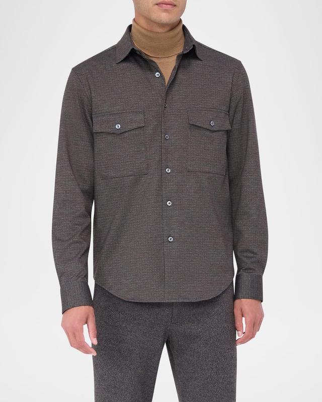 Mens Textured Knit Overshirt Product Image