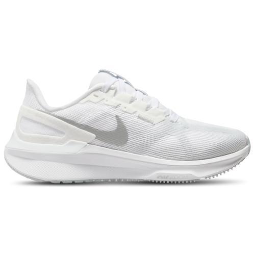 Nike Womens Nike Zoom Structure 25 - Womens Running Shoes White/Metallic Silver/Pure Platinum Product Image