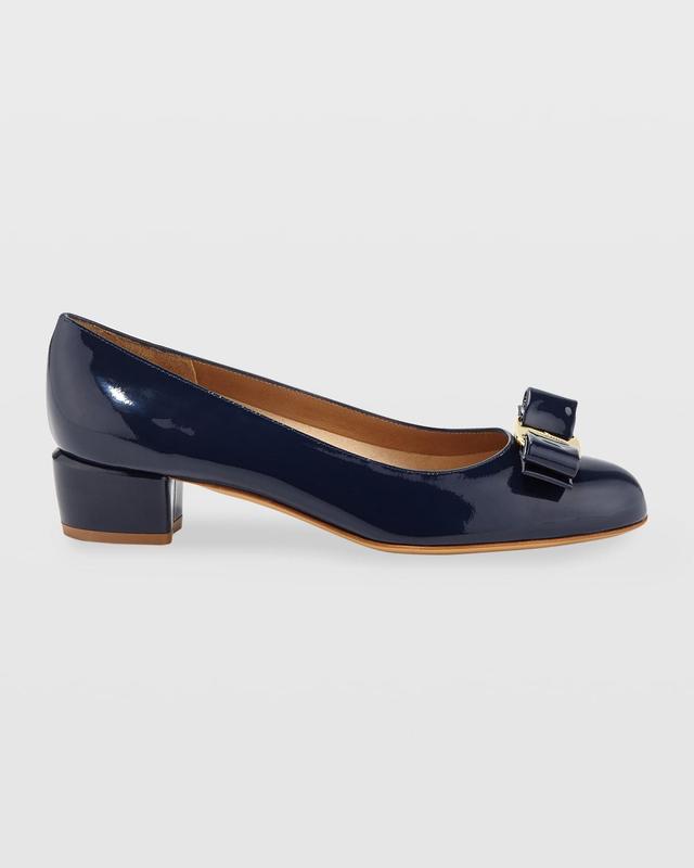 Vara Bow Leather Low Pumps Product Image