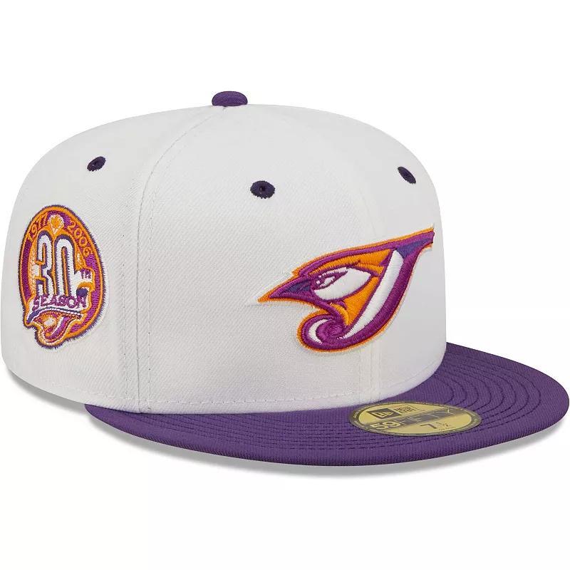 Mens New Era White/Purple Toronto Blue Jays 30th Season Grape Lolli 59FIFTY Fitted Hat Product Image