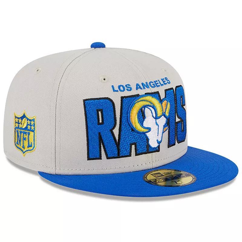 Mens New Era Stone/Royal Los Angeles Rams 2023 NFL Draft On Stage 59FIFTY Fitted Hat Product Image