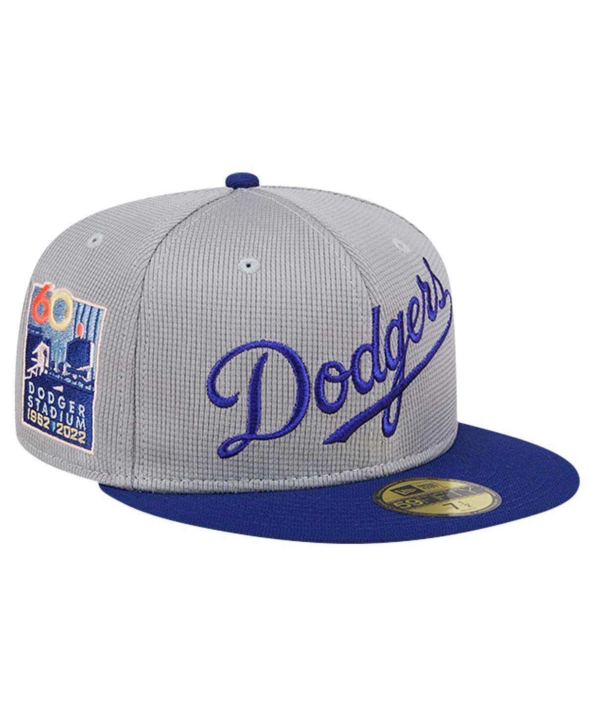 New Era Mens Gray Los Angeles Dodgers Pivot Mesh 59FIFTY Fitted Hat Product Image