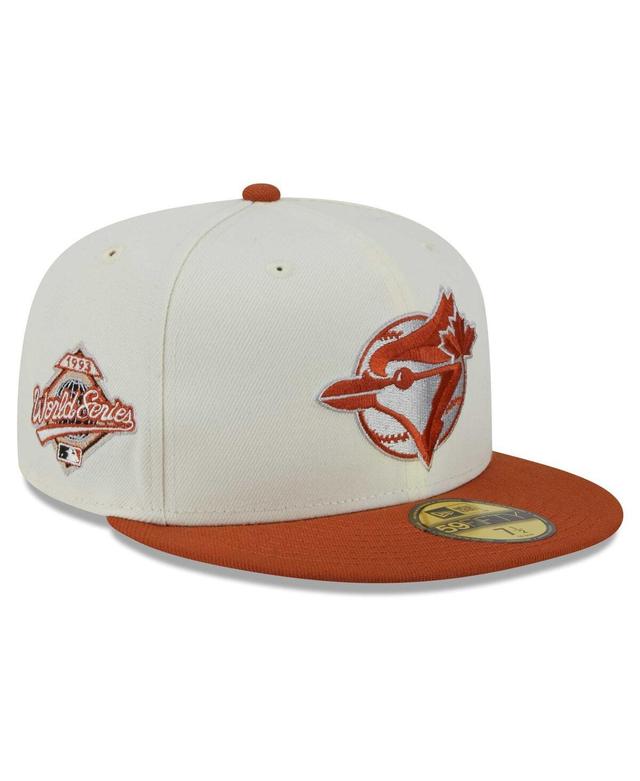 Mens New Era Cream/Orange Toronto Blue Jays 59FIFTY Fitted Hat Product Image