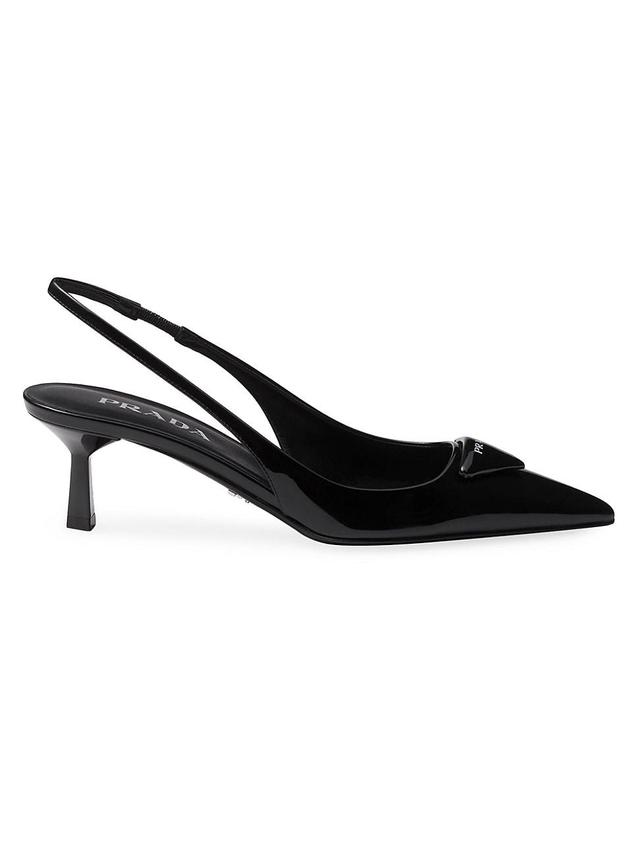 Womens Patent Leather Slingback Pumps Product Image