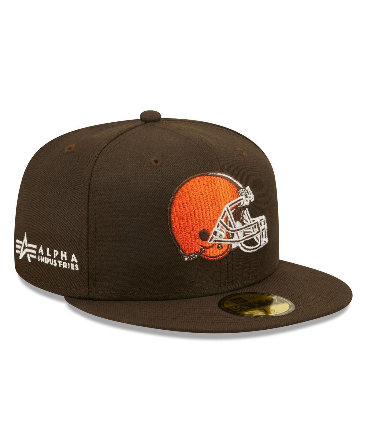 Mens New Era x Alpha Industries Brown Cleveland Browns Alpha 59FIFTY Fitted Hat Product Image