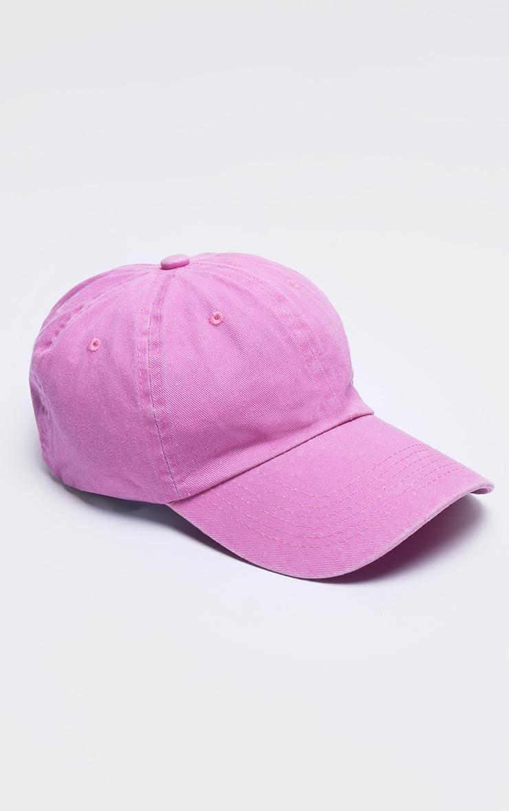 Pink Washed Denim Cap Product Image