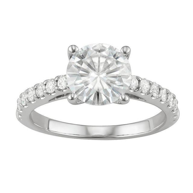 14K White Gold 2 1/4 Carat T.W. Lab-Created Moissanite Engagement Ring, Womens Product Image