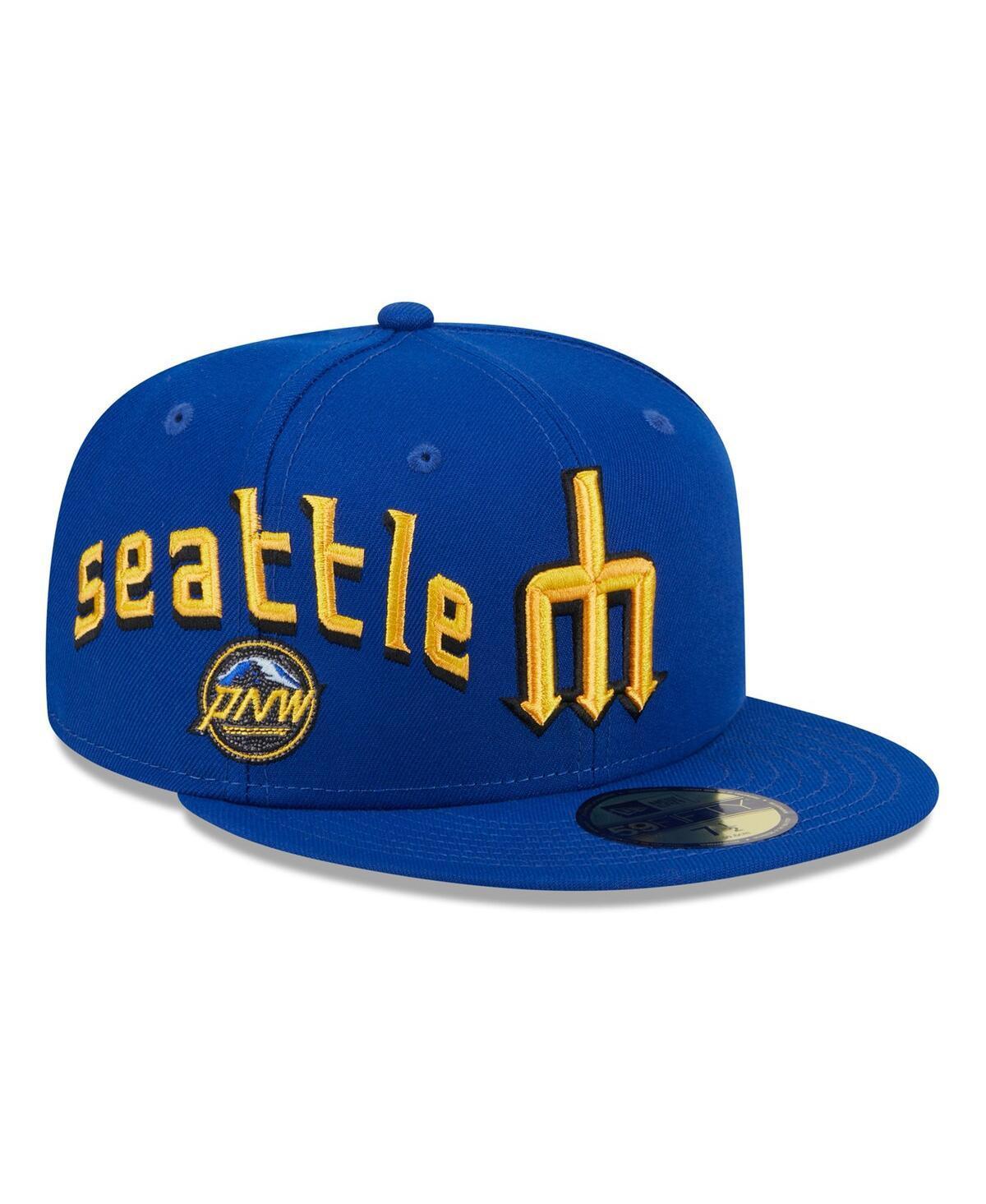 New Era Mens Royal Seattle Mariners City Connect Icon 59FIFTY Fitted Hat Product Image