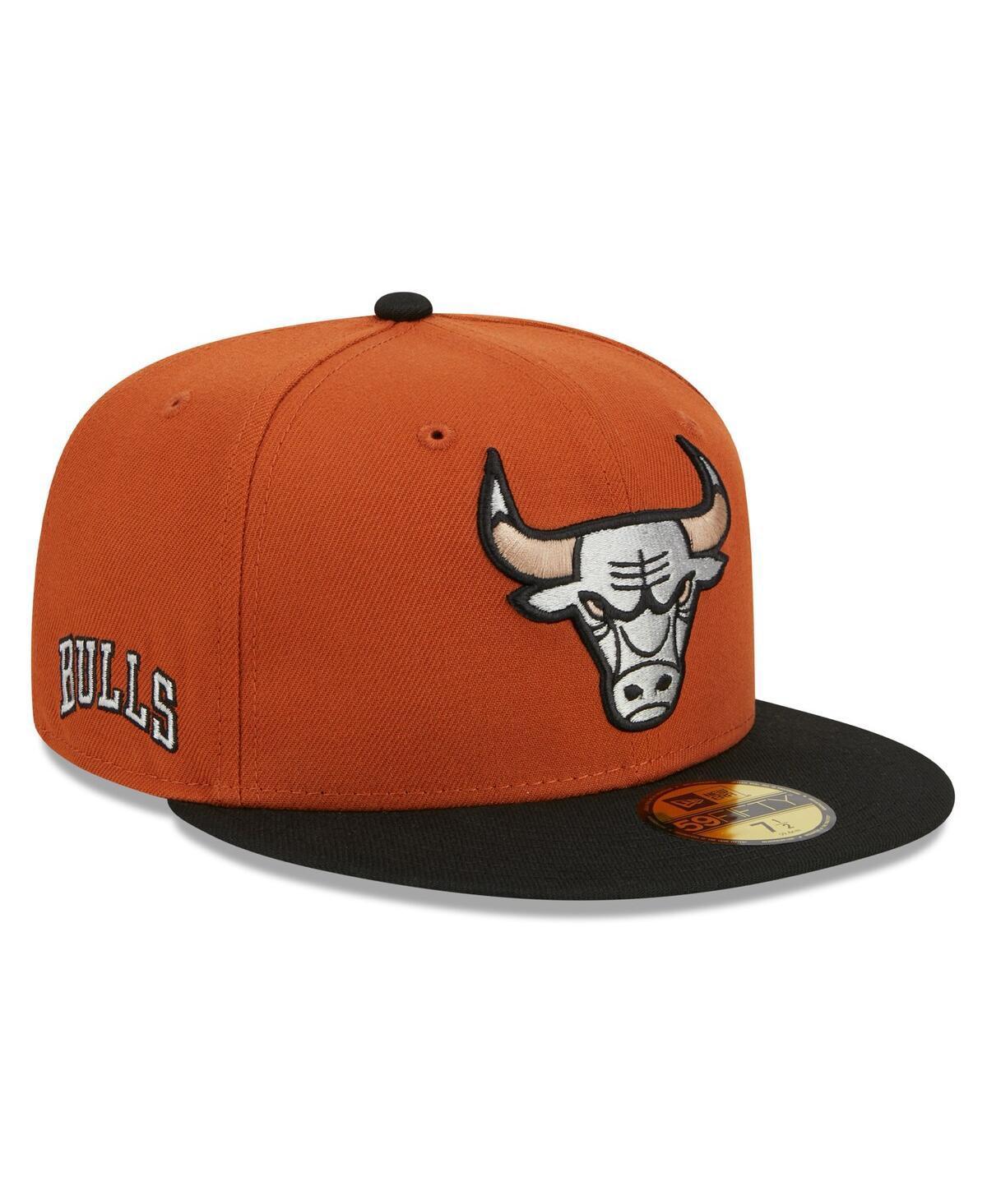 Mens New Era Rust/Black Chicago Bulls Two-Tone 59FIFTY Fitted Hat Multicolor Product Image