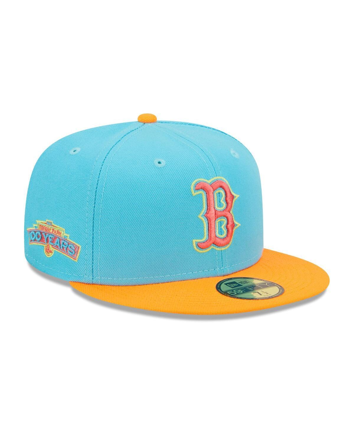 Mens New Era /Orange Boston Red Sox Vice Highlighter 59FIFTY Fitted Hat Product Image