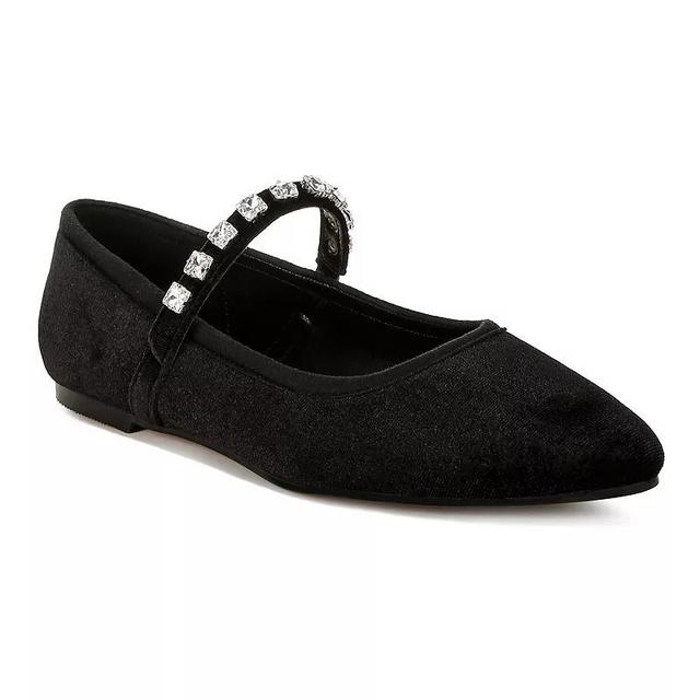 Rag & Co Aralia Womens Velvet Mary Jane Flats Product Image