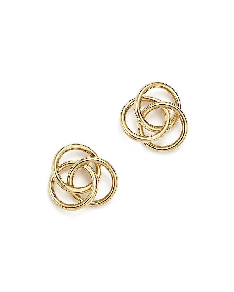 14K Yellow Gold Large Love Knot Stud Earrings - 100% Exclusive Product Image