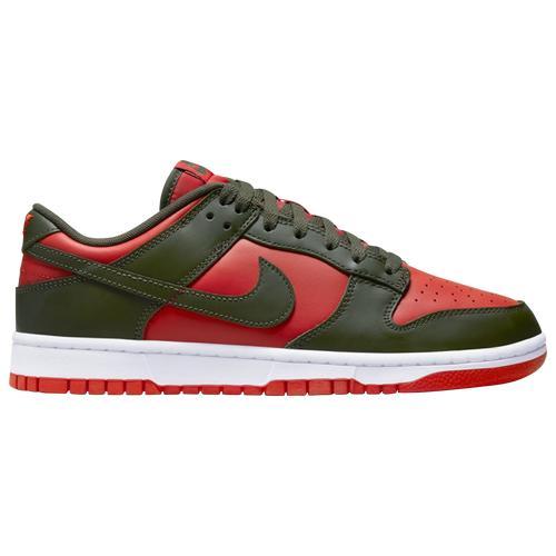 Nike Mens Dunk Low Retro - Basketball Shoes Red/Green/White Product Image