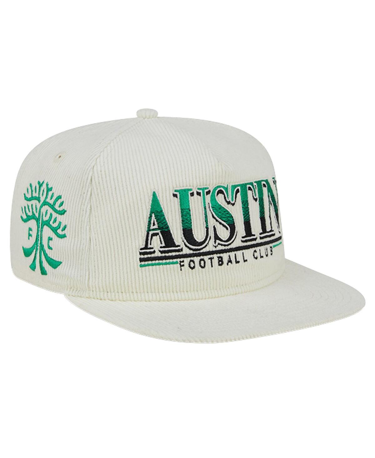 Mens New Era White Austin FC Throwback Corduroy Golfer Adjustable Hat Product Image