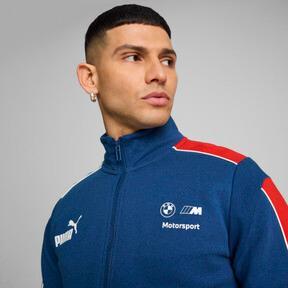 PUMA BMW M Motorsport MT7+ Men's Sweat Jacket in Pro Blue/Medium Color Product Image