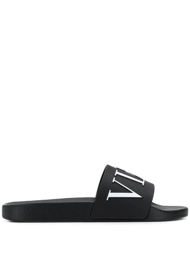 VALENTINO GARAVANI Vltn Pool Slides In Black Product Image