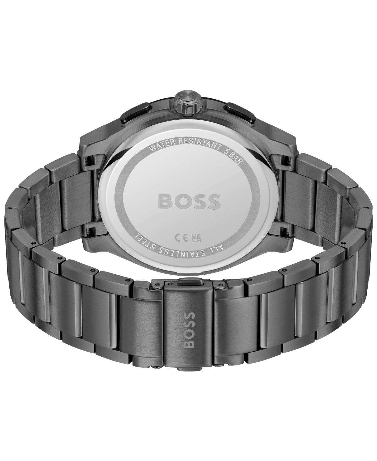 Hugo Boss Mens Peak 2.0 Quartz Chronograph Black Tone Stainless Steel Bracelet Watch Product Image