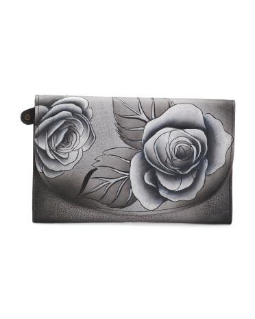 Leather Romantic Rose Wallet for Women Product Image