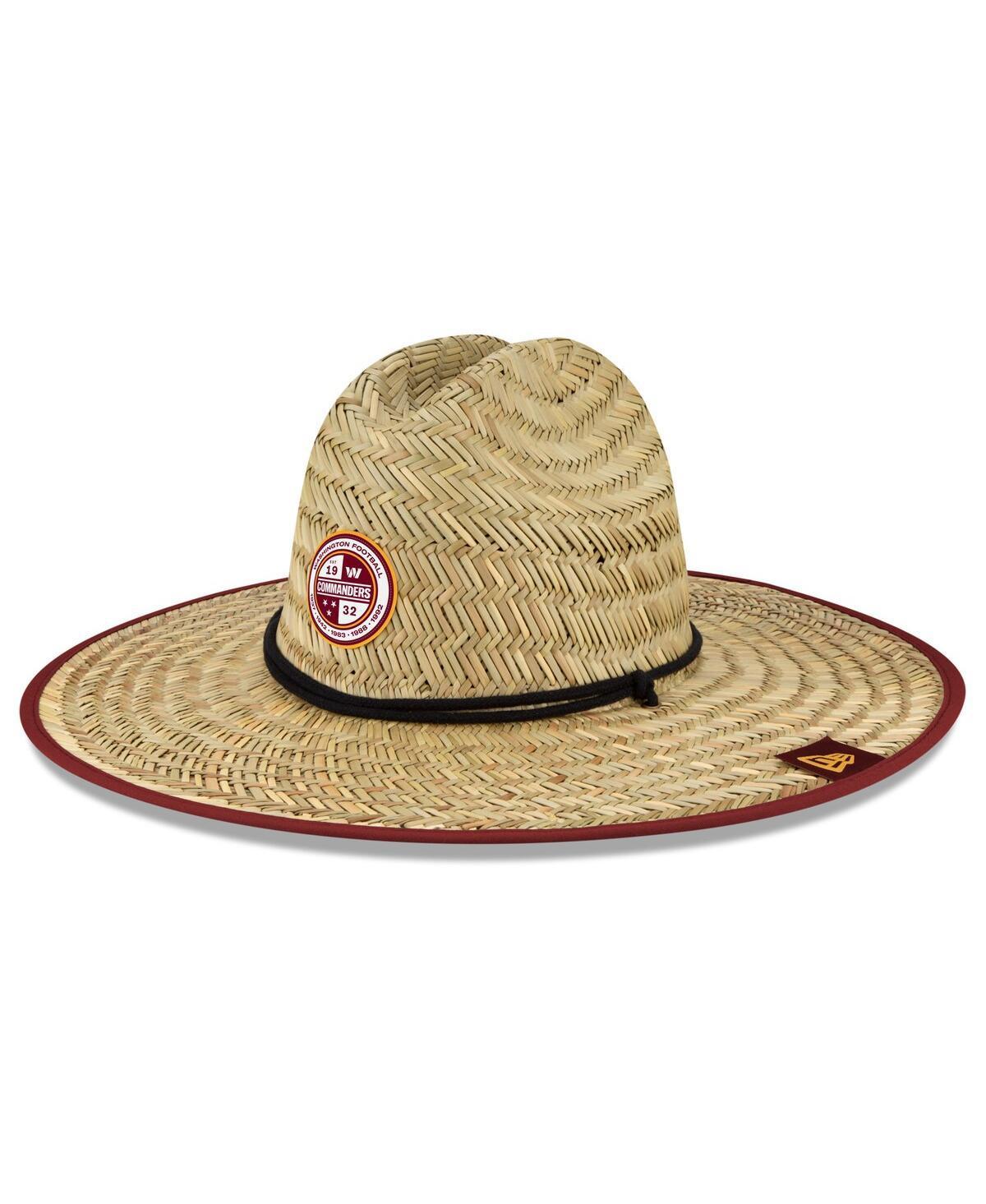 Mens New Era Natural Washington Commanders 2022 NFL Training Camp Official Straw Lifeguard Hat Product Image