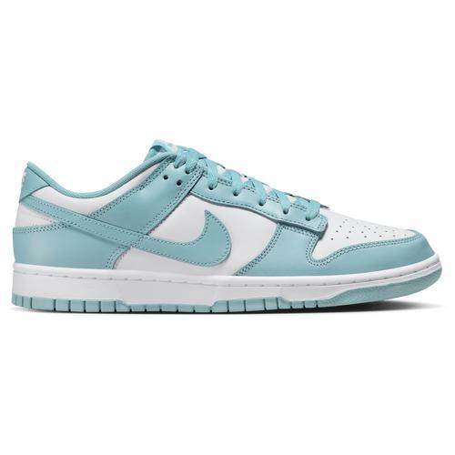 Nike Mens Nike Dunk Low - Mens Shoes White/Teal/White Product Image