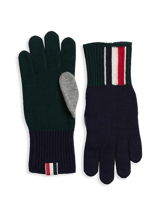 Mens Striped Wool Gloves Product Image