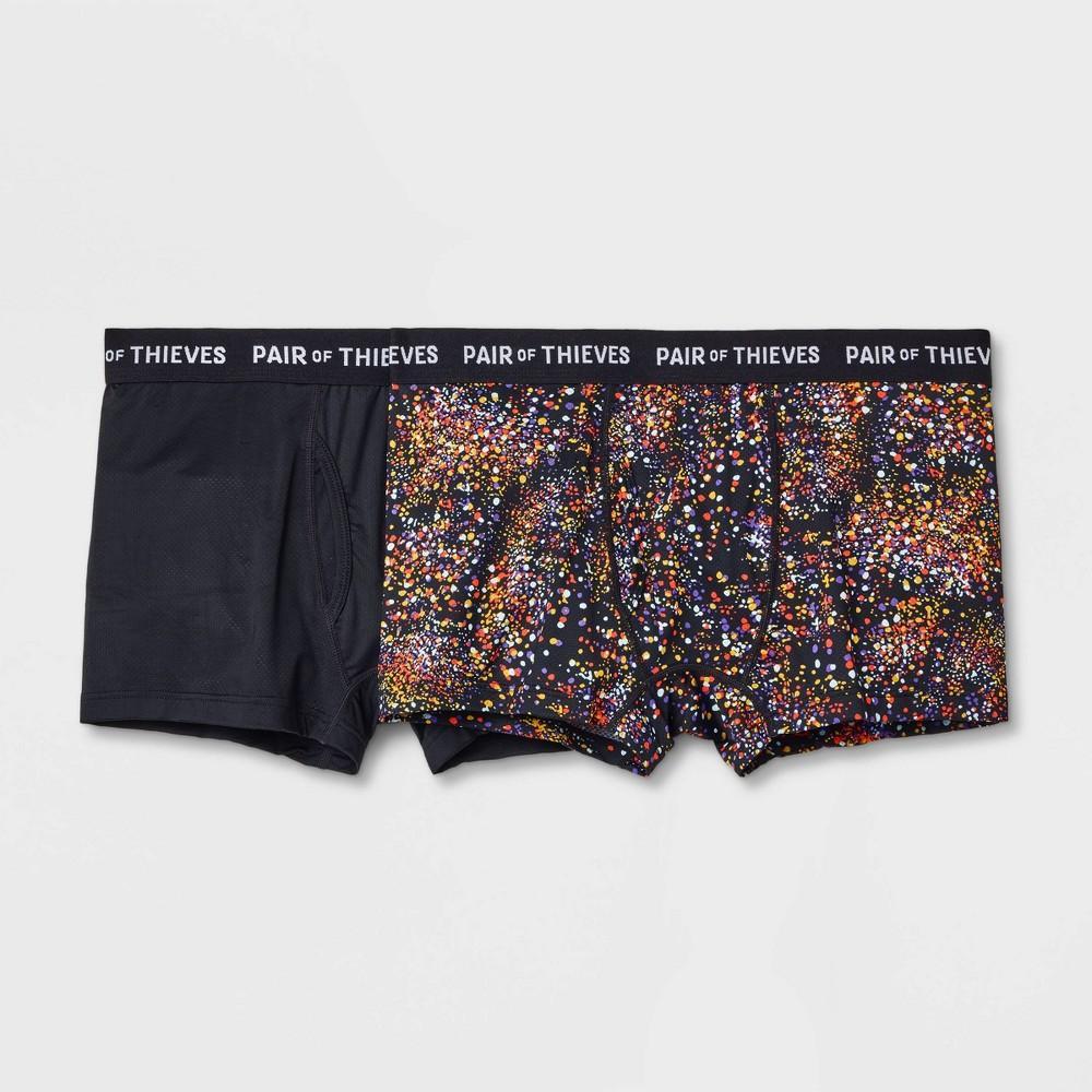 Pair of Thieves Mens Super Fit Splatter Trunk 2pk - Black M Product Image