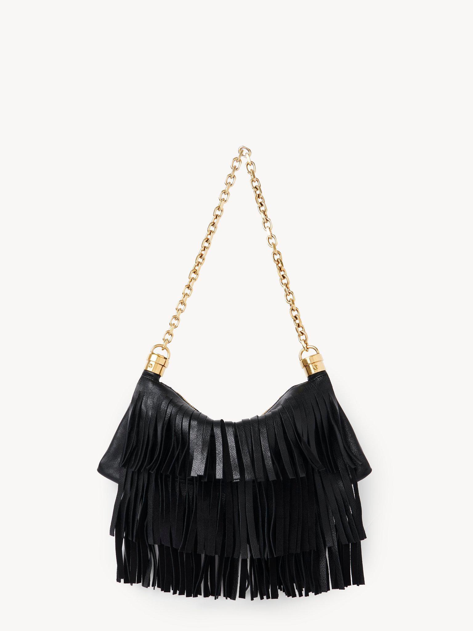 Small Chloé Foulard shoulder bag in fringed leather Product Image