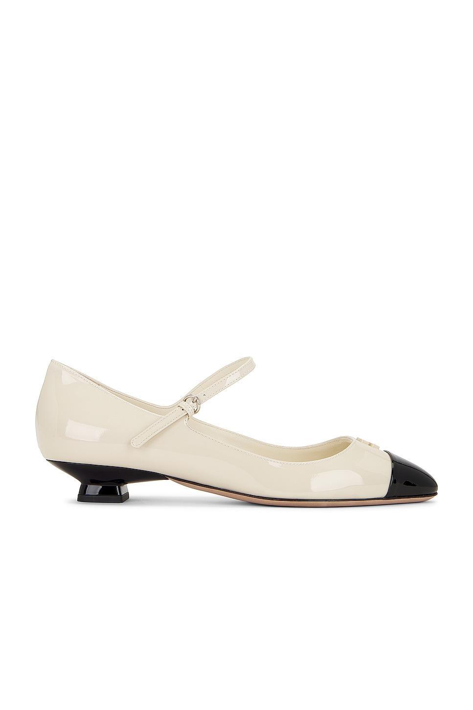 Miu Miu Decollete Ballet Flat in Cream Product Image