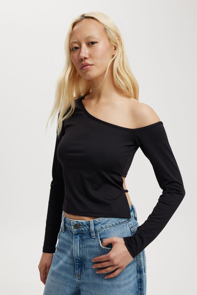 Cotton On Women - Blair Open Back Long Sleeve Top - Black Product Image