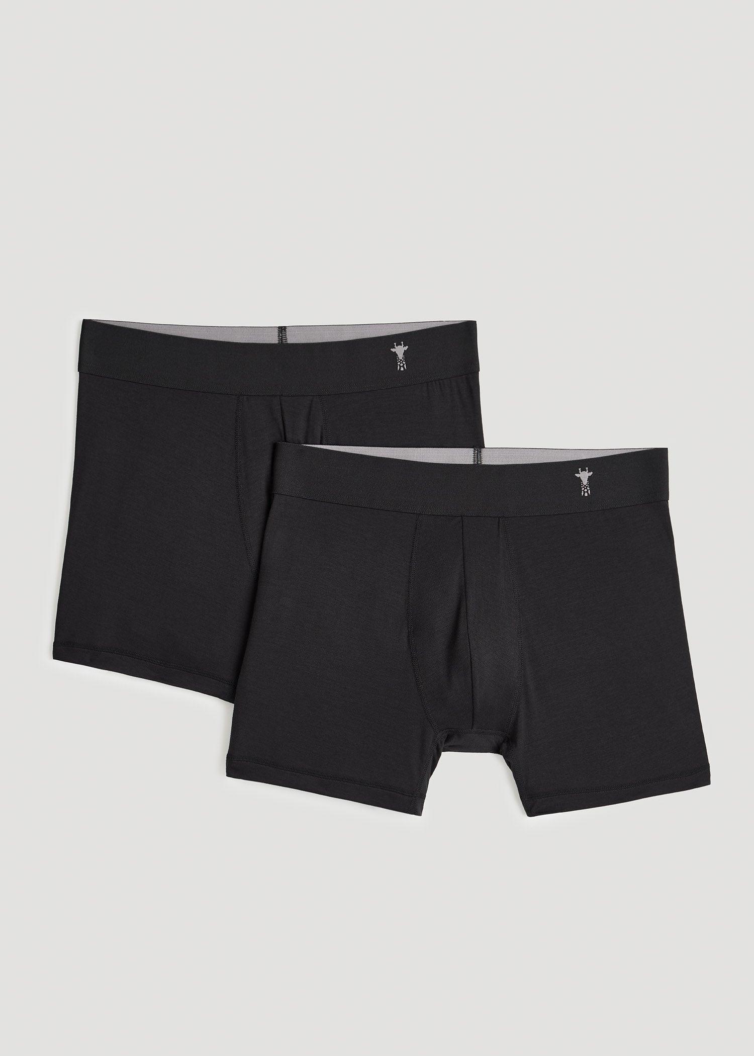 Micro Modal Extra-Long Boxer Briefs in Black (2-Pack) Male Product Image