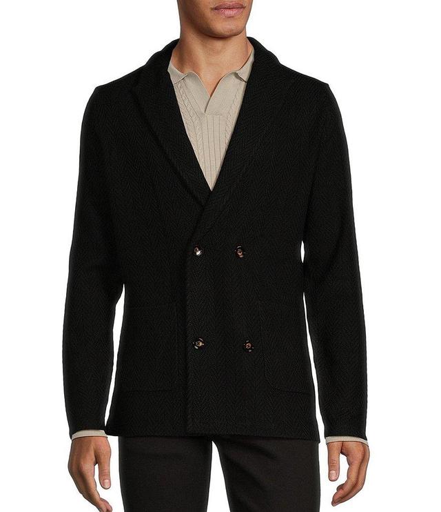 Murano Timeless Twenties Collection Slim Fit Double-Breasted Sweater Blazer Product Image