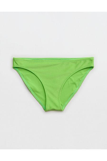 Aerie Shine Rib Full Coverage Bikini Bottom Women's Product Image