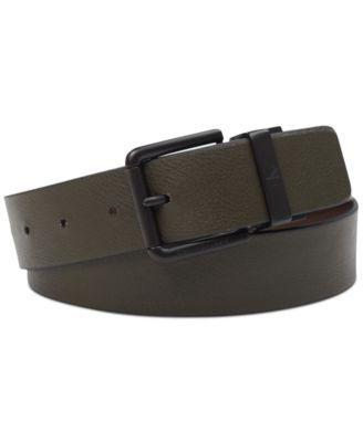 Calvin Klein Mens Pebble Grain Reversible Jean Belt - Brown Product Image