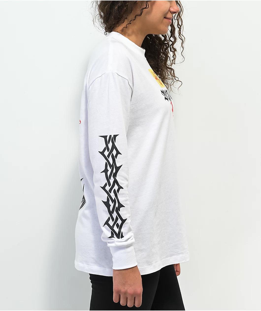 Vitriol Vicky White Long Sleeve T-Shirt Product Image