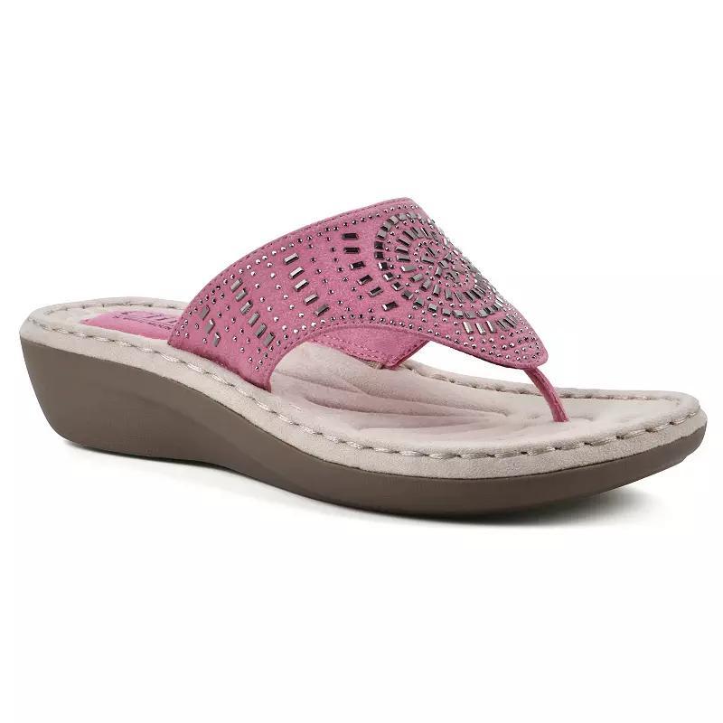 Cliffs By White Mountain Cienna Womens Thong Sandals Pink Pink Product Image