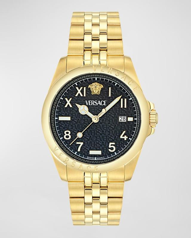 Versace Mens Anteo Analog Gold Tone Stainless Steel Bracelet Watch Product Image