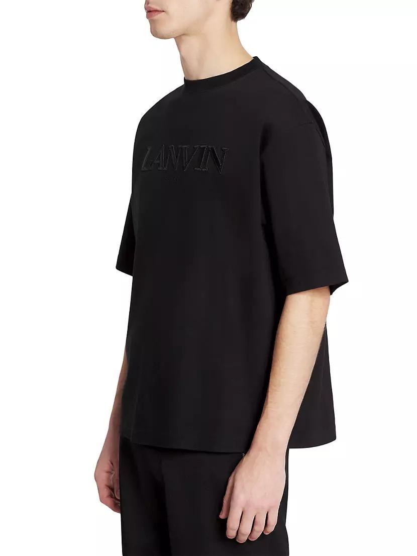 Oversized Logo Paris Embroidered T-Shirt Product Image