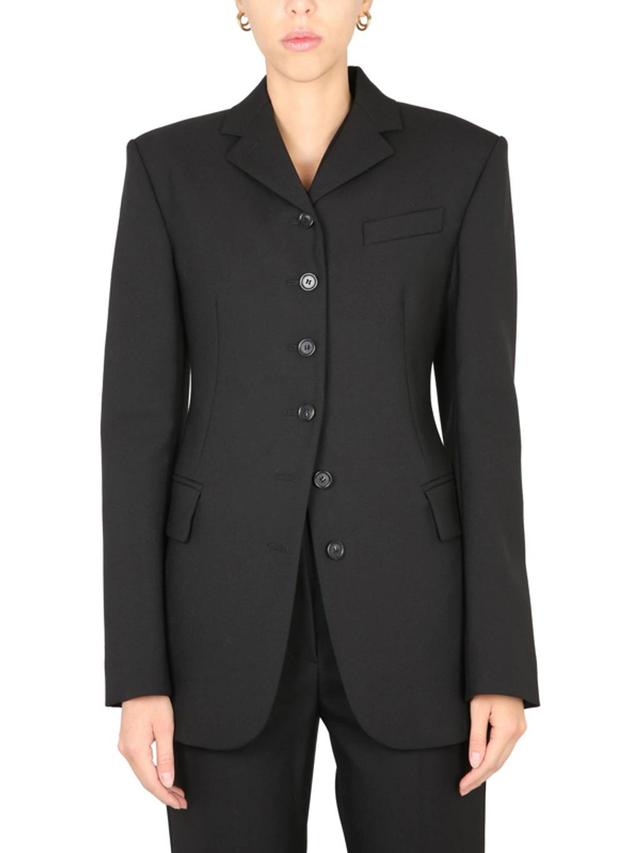 Single-breasted Jacket In Black Product Image